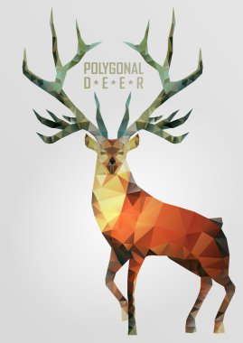 Soyut poligonal geyik