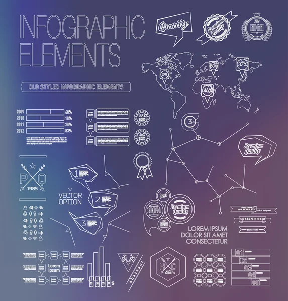 Transparante zakelijke Infographics. Schaduwopties — Stockvector