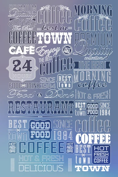 Set de Café Retro Vintage — Vector de stock