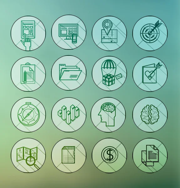 Moderne Thin Line Icons für Web und Mobile — Stockvektor