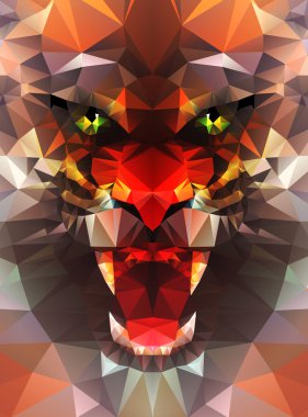 Soyut poligonal kaplan