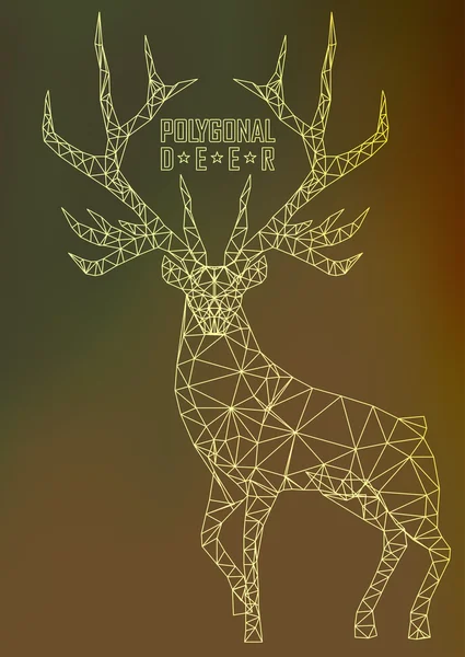 Abstract polygonal deer — Stock Vector