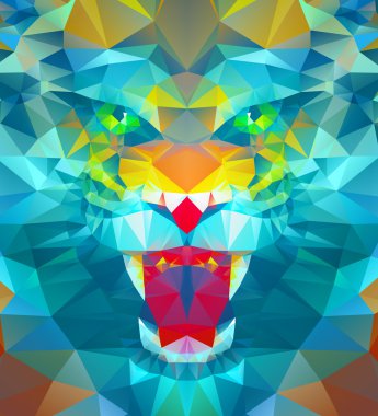 Soyut poligonal kaplan