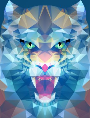 Soyut poligonal kaplan