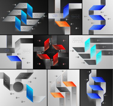 oklar satırları infographics seti