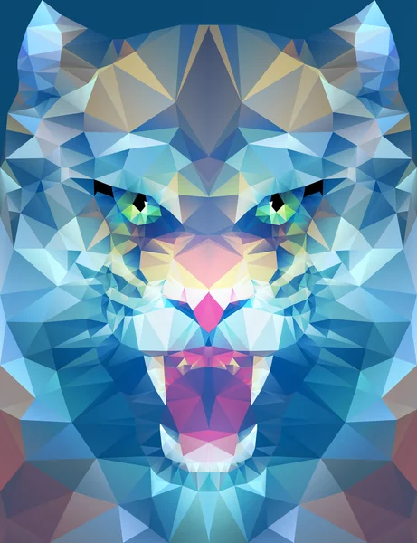 Tigre polygonal abstrait — Image vectorielle