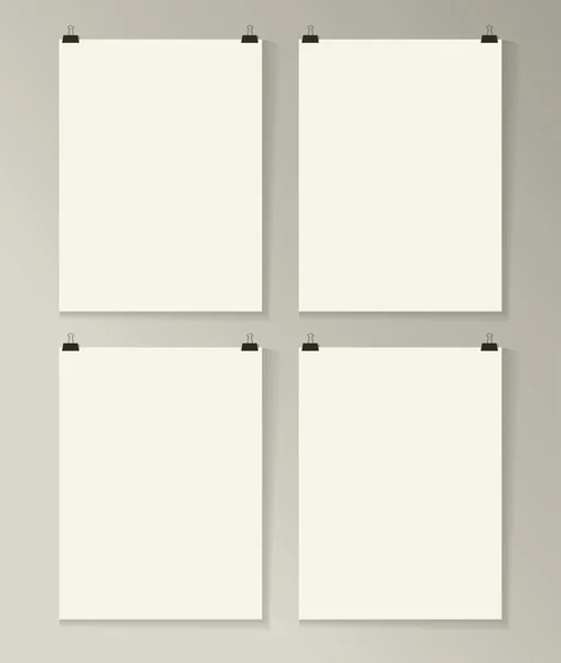 Weißer Papierhintergrund, Poster. — Stockvektor