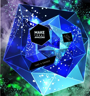 alan arka plan ve poligonal üçgen