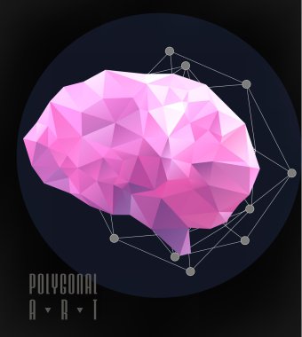 Soyut poligonal beyin