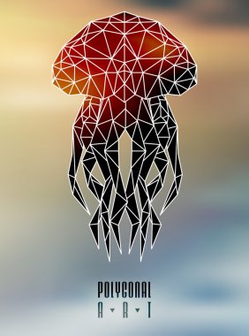 Soyut poligonal. Geometrik şekil