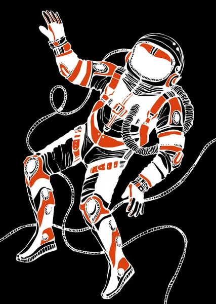 Concept spatial avec astronaute — Image vectorielle