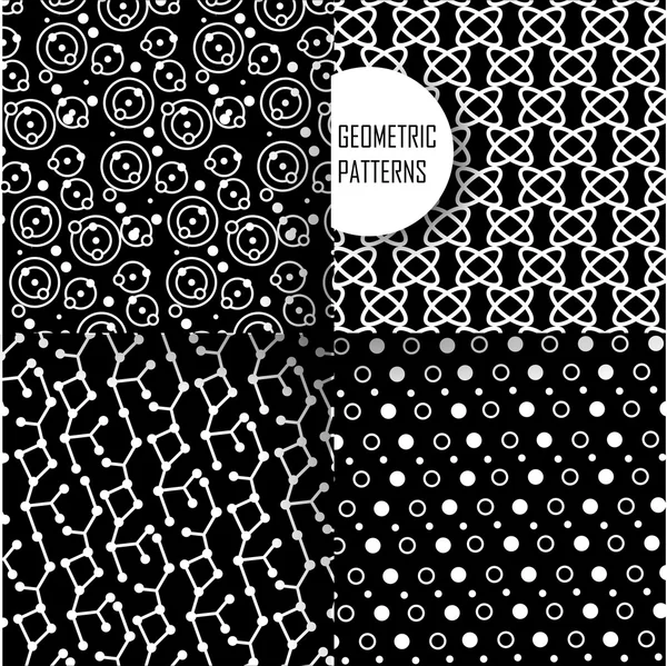 Geometric pattern in op art design. Black and white art. — Stock Vector