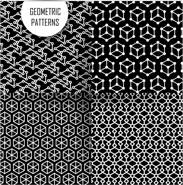 Geometric pattern in op art design. Black and white art. — Stock Vector