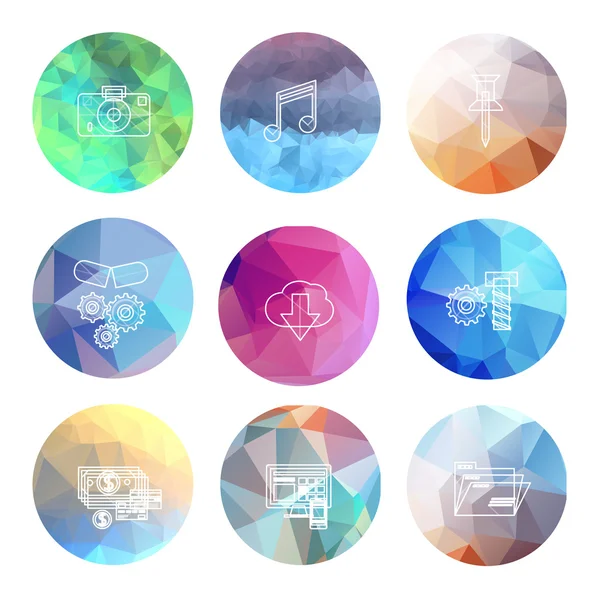 Universal modern icons for web and mobile app — Stock Vector