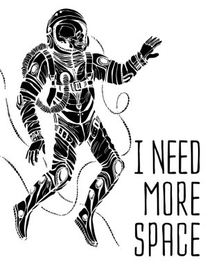 Uzay kavramı ile astronot 