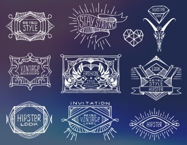 Soyut retro vintage tasarım