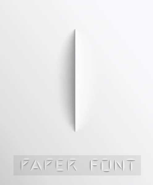 Papiergeschnittener Brief. Typografie — Stockvektor