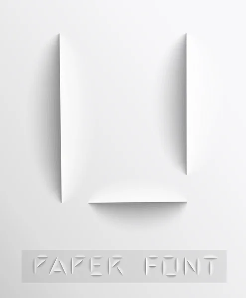 Carta de corte de papel. Tipografía — Vector de stock