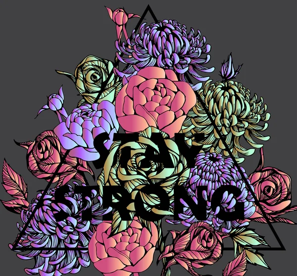 Beautiful flower background art — Stock Vector