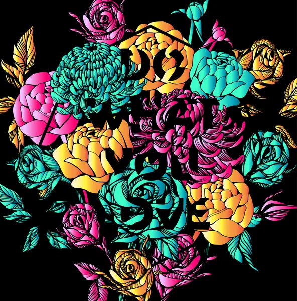 Hermoso flor fondo arte — Vector de stock