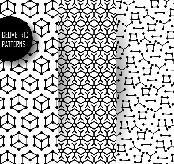 Geometric pattern in op art design. Black and white art. — Stock Vector