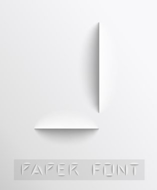 Kağıt mektup kes. Tipografik