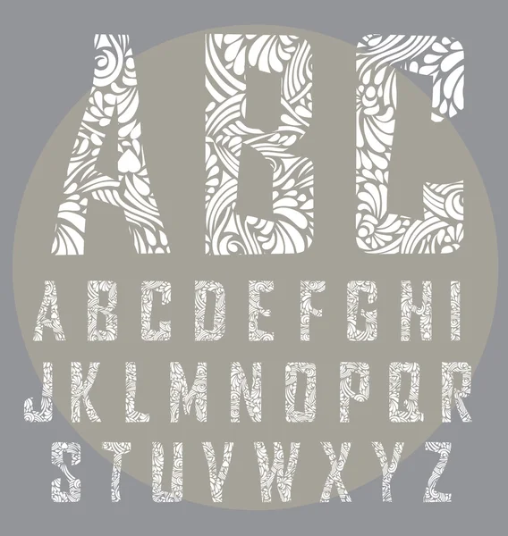 Alphabet calligraphique. Éléments de conception — Image vectorielle