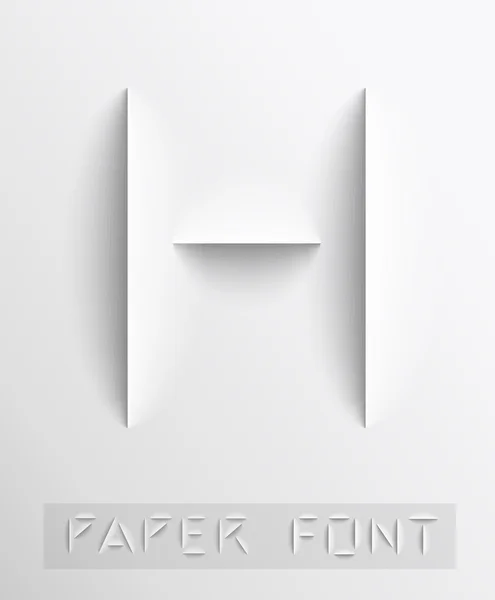 Carta de corte de papel. Tipografía — Vector de stock