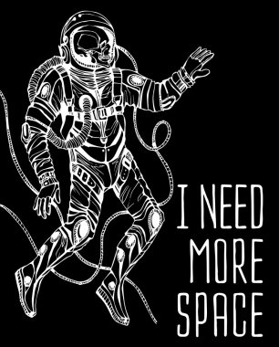 Uzay kavramı ile astronot 