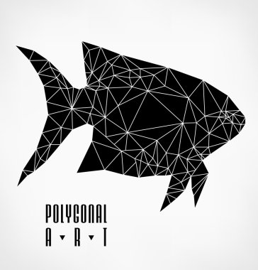 Soyut poligonal balık