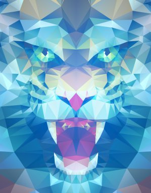 Soyut poligonal kaplan