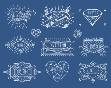 Soyut retro vintage tasarım