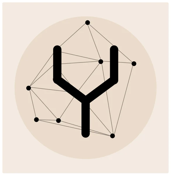 Carta poligonal abstrata em estilo cósmico — Vetor de Stock