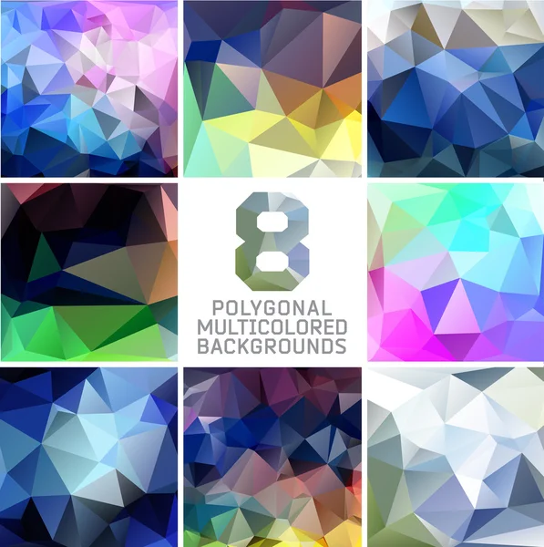 Set of abstract polygonal background — Stock Vector
