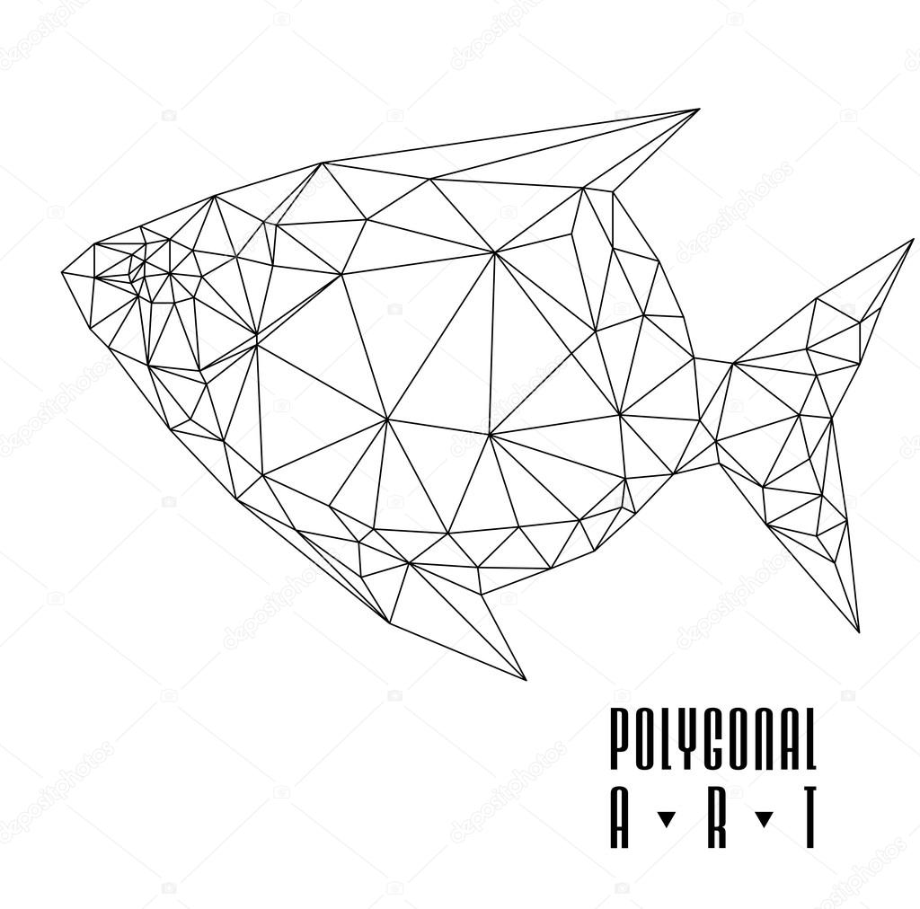 Abstract polygonal fish