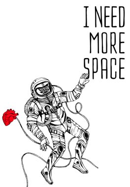 Uzay kavramı ile astronot 