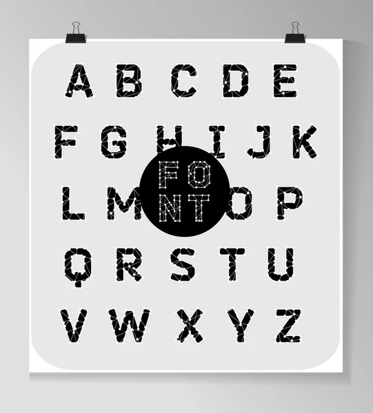 Abstrakte polygonale Buchstaben im kosmischen Stil — Stockvektor