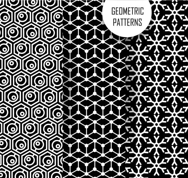 Geometric pattern in op art design. Black and white art. — Stock Vector