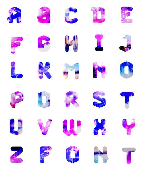 几何的字体。创造性的字母表。版式设置. — 图库矢量图片