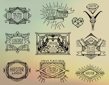 Soyut retro vintage tasarım