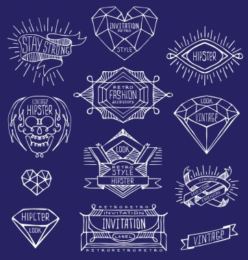 Soyut retro vintage tasarım