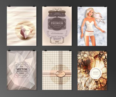 Afiş, el ilanı, broşür tasarım şablonları kümesi