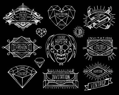 Soyut retro vintage tasarım