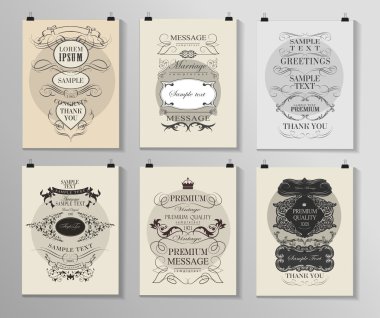 Afiş, el ilanı, broşür tasarım şablonları kümesi