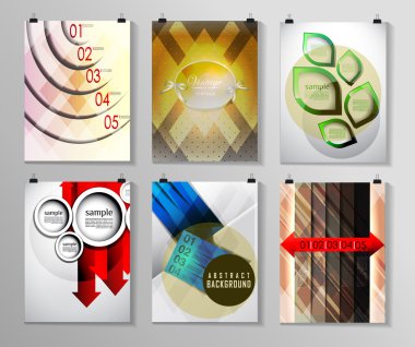 Afiş, el ilanı, broşür tasarım şablonları kümesi