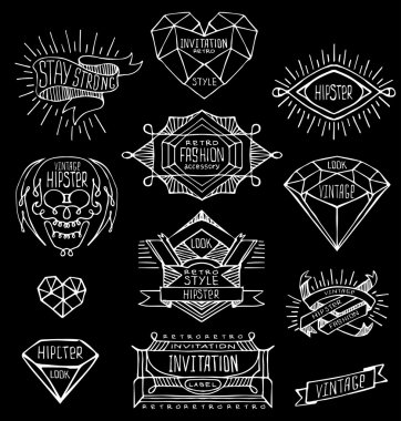 Soyut retro vintage tasarım