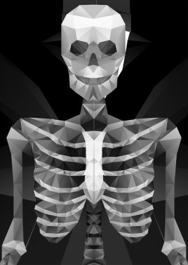 Soyut poligonal iskelet.