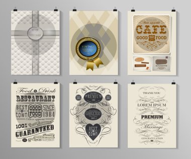 Afiş, el ilanı, broşür tasarım şablonları kümesi