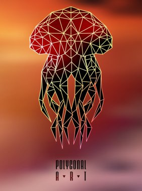 Soyut poligonal. Geometrik şekil