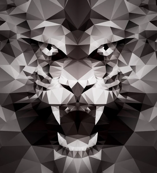 Abstraktní polygonální tygr — Stockový vektor